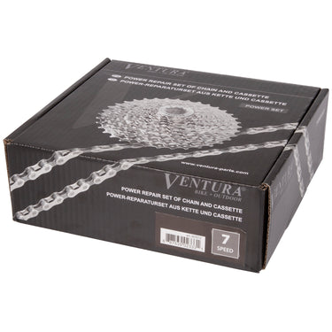 Ventura power 7 speed set of chain and cassette