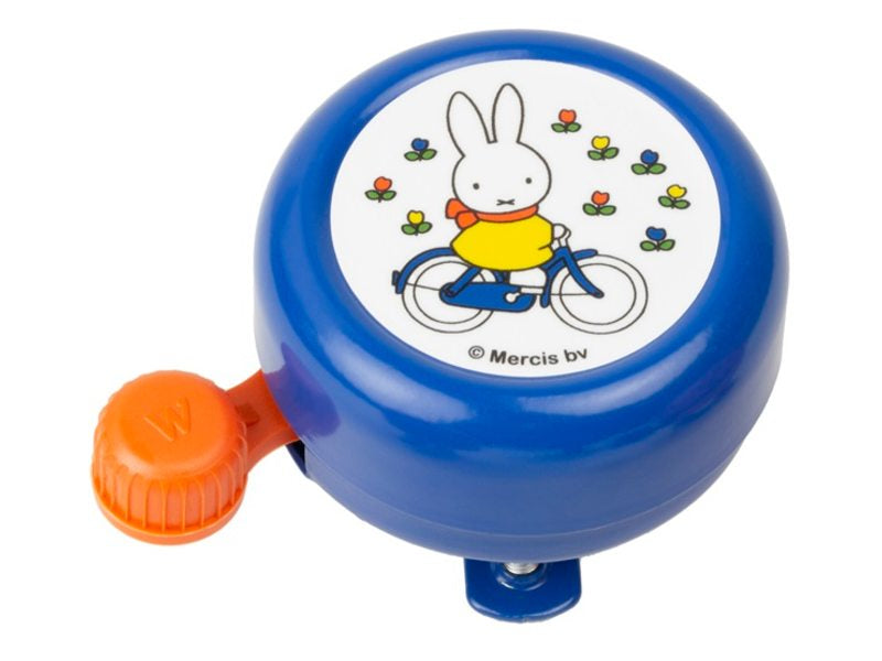 bicycle bell Miffy on bicycle 60 mm aluminum blue