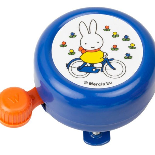 bicycle bell Miffy on bicycle 60 mm aluminum blue