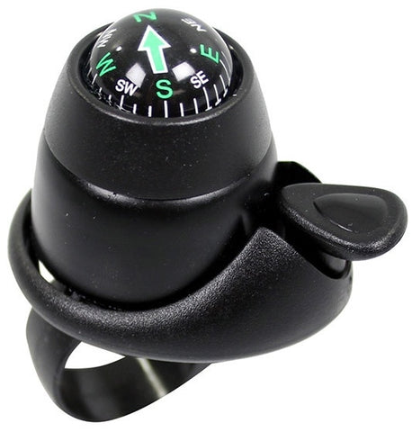 bicycle bell with compass 34 mm black