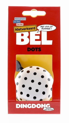 Nv ding dong bell 60mm dots white with black dots card