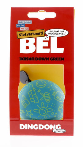 Bicycle bell Ding Dong Upside Down 60 mm - matt green