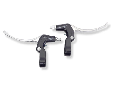 remgrepenset 4-vinger V-brake zilver zwart 2-delig