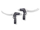remgrepenset 4-vinger V-brake zilver zwart 2-delig