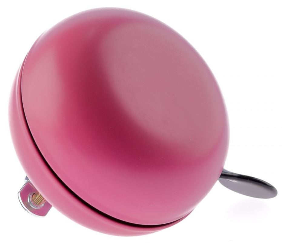 bicycle bell ding-dong steel 80 mm matt pink