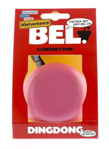 bicycle bell ding-dong steel 80 mm matt pink