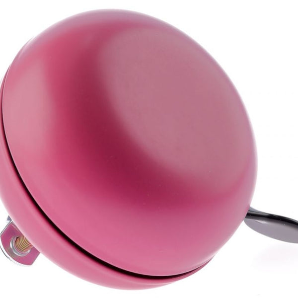 bicycle bell ding-dong steel 80 mm matt pink