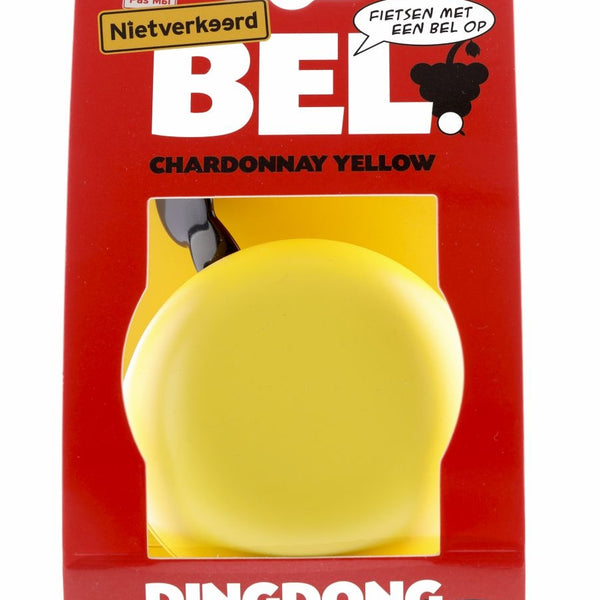 bicycle bell ding-dong steel 80 mm yellow