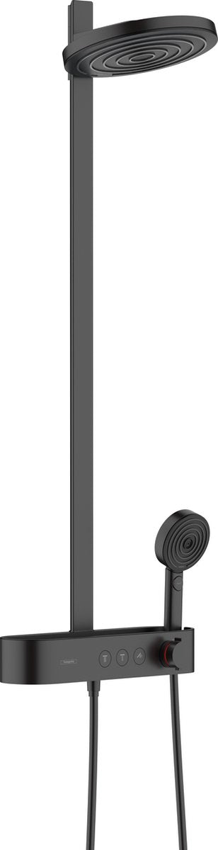 Hansgrohe pulsify s showerpipe 2jet mt showertablet select 400 mat zwart