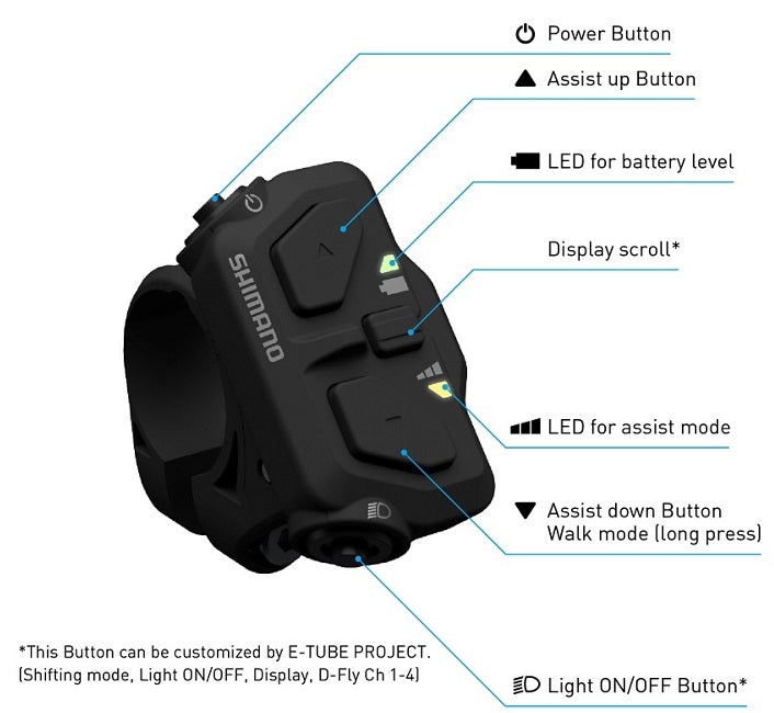 Load image into Gallery viewer, Shimano Schakeleenheid (links) STEPS SW-EN600-L 22,2 mm klemming
