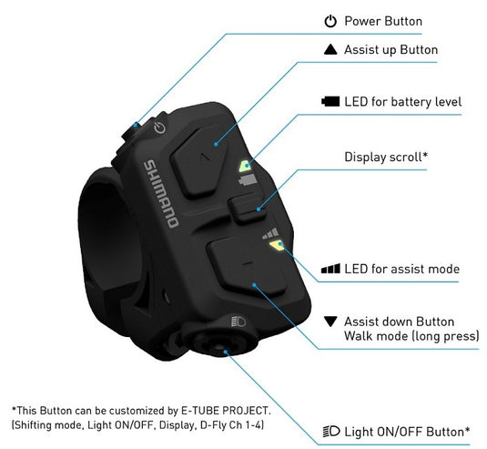 Shimano Schakeleenheid (links) STEPS SW-EN600-L 22,2 mm klemming