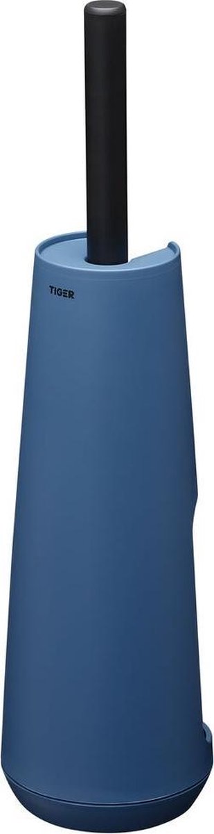 Tiger tess - wc borstel met houder - vrijstaand - met swoop® borstel flexibel - blauw zwart