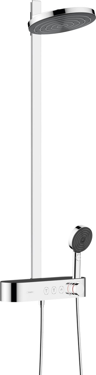Hansgrohe pulsify s showerpipe 2jet ecosmart met showettablet select 400 chroom