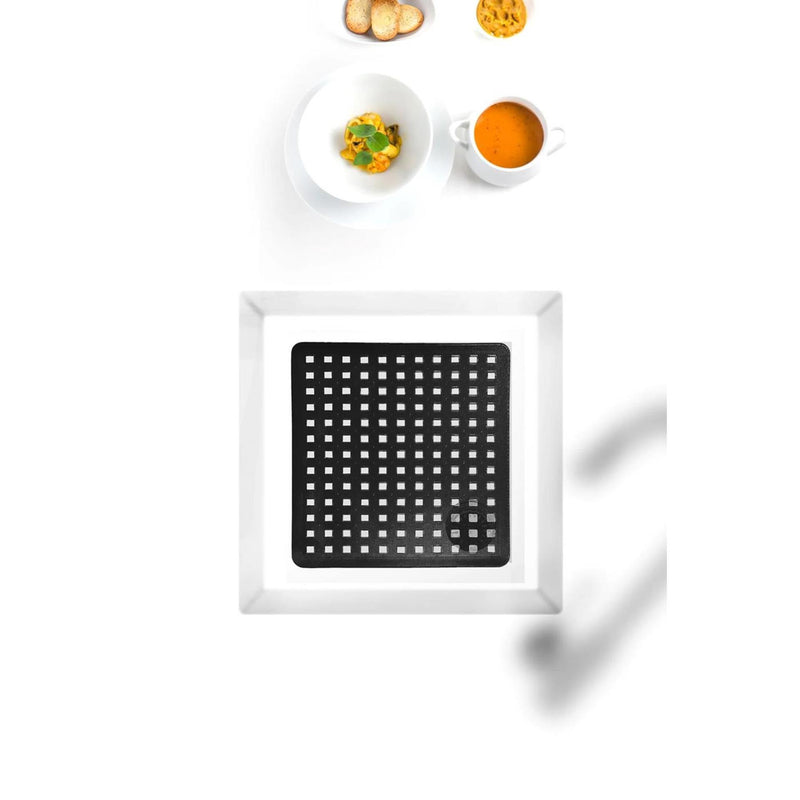 Load image into Gallery viewer, Wicotex gootsteenmat lavello quadro zwart 28x31,5cm
