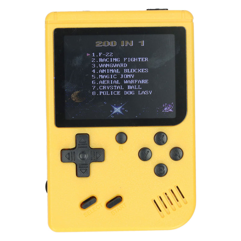 Load image into Gallery viewer, Gamebox - draagbare spel console met 200 spellen - geel
