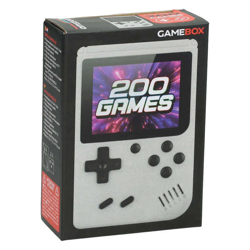 Load image into Gallery viewer, Gamebox - draagbare spel console met 200 spellen - wit
