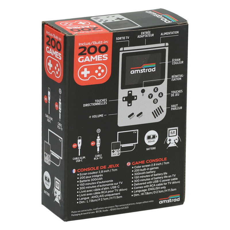 Load image into Gallery viewer, Gamebox - draagbare spel console met 200 spellen - wit
