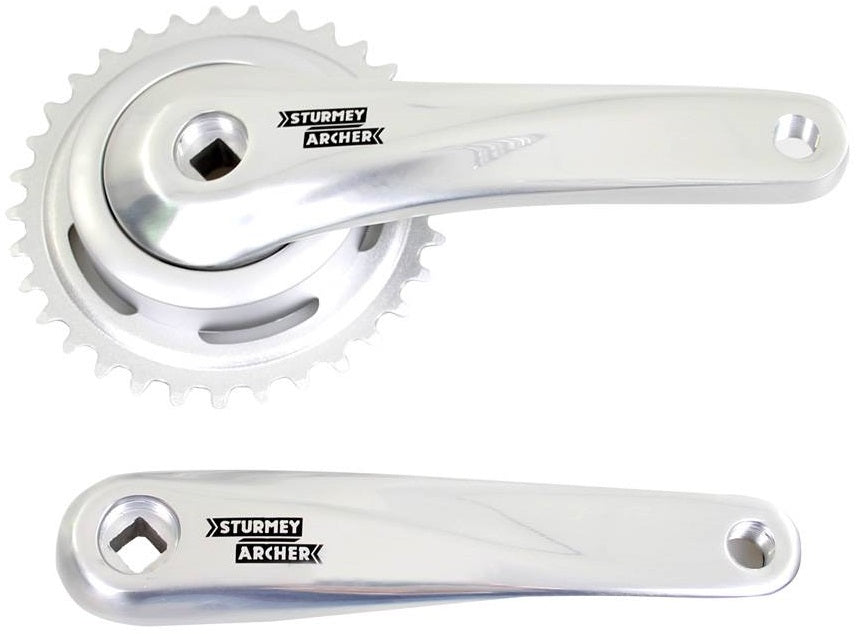 SunRace crankset 33T, 170mm. silver, aluminum, keyless