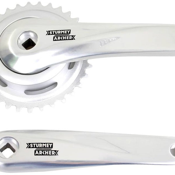 SunRace crankset 33T, 170mm. silver, aluminum, keyless