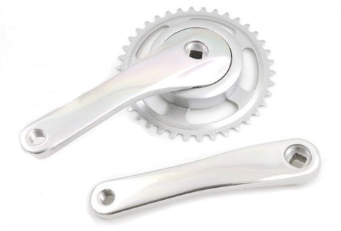 crankset Linea 38T aluminium/steel silver