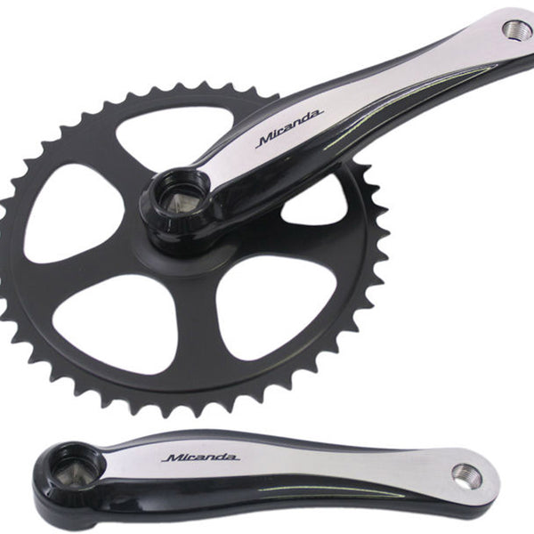 Miranda crankset beta1 plus 44 teeth 3/32 leaf steel crank alu black