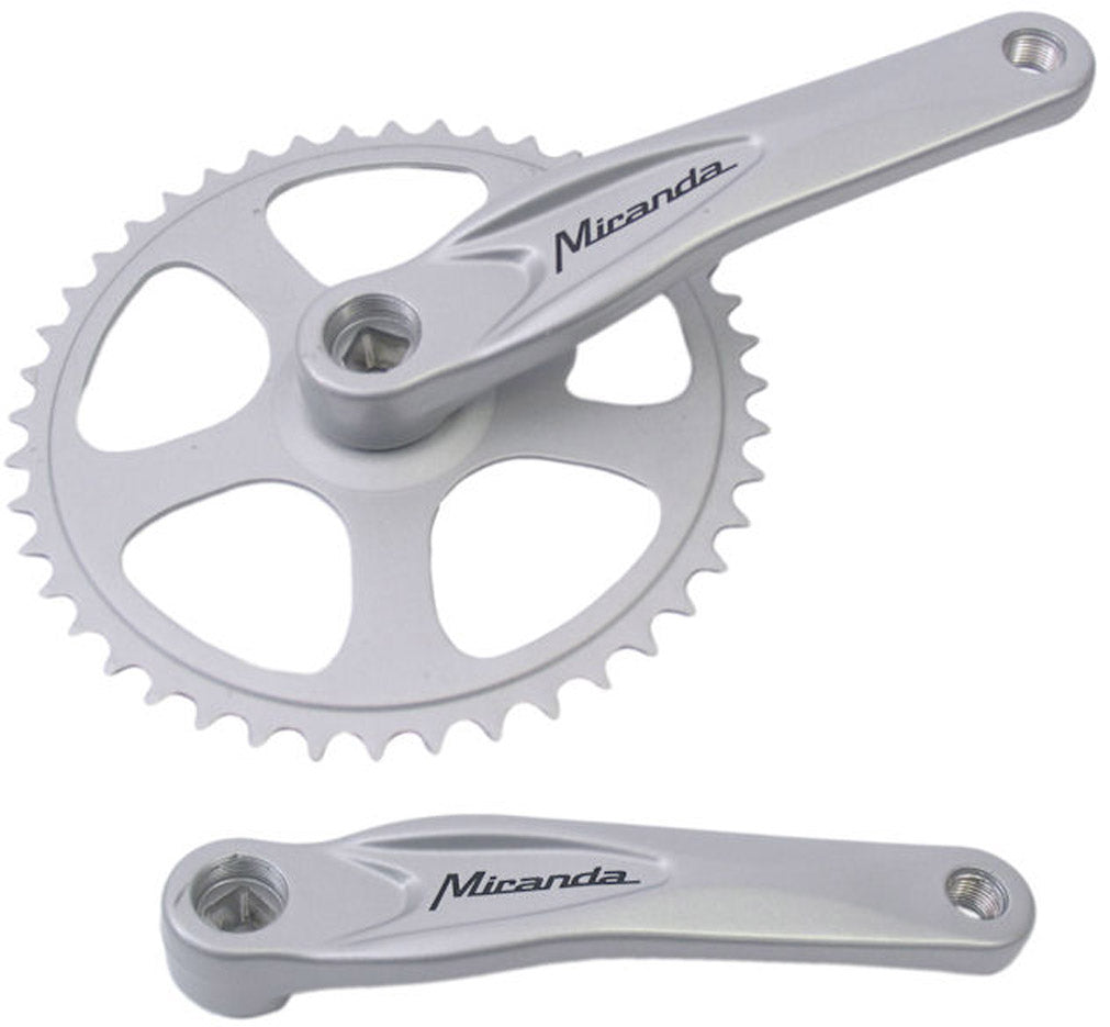 Miranda crankset alu silver 44 teeth 3/32 + 1/8 bulk