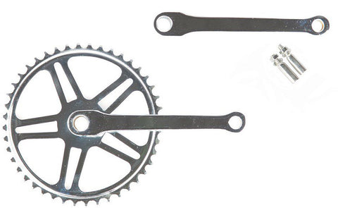 crankset set with keyhole 44T 170 mm silver