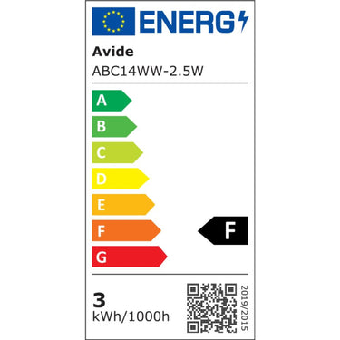 Avide led candle lamp 2,5w, e14 fitting, 3000 kelvin warmwit, 250 lumen