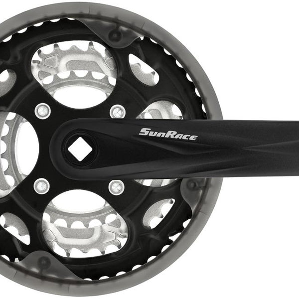 SunRace crankset FCM300 -2mm 28-38-48 170mm w/CG bl/zi