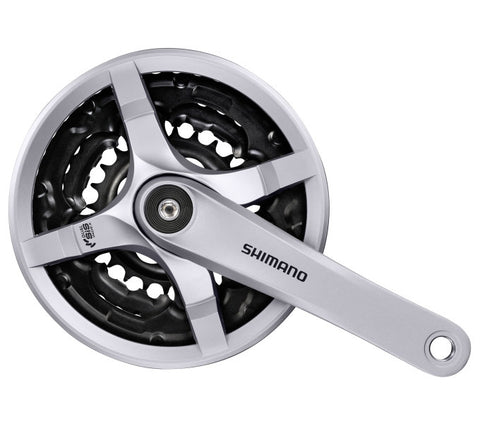 Crankset Shimano FC-TY501 6/7/8 speed 170mm 42x34x24T with chain guard - silver