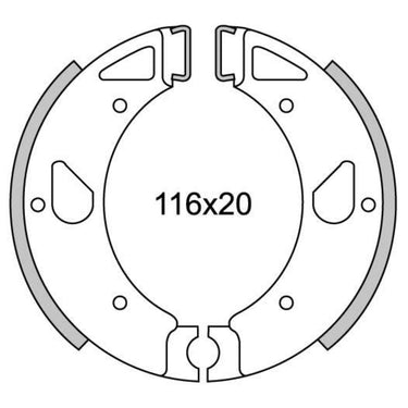 Newfren Remsegment GF0071 Florett-80 Voor Achter (1980->) 116*20mm