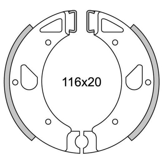 Newfren Remsegment GF0071 Florett-80 Voor Achter (1980->) 116*20mm