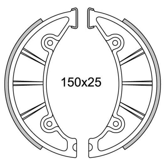 Newfren Remsegmentset GF1084 150mm voor grote naaf