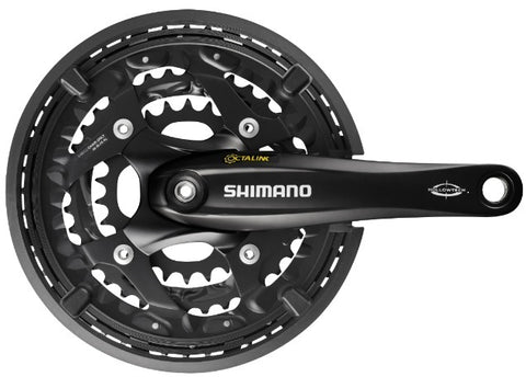 Crankstel 3 x 10 speed Shimano Trekking FC-T521 met 175mm crankarm 48-36-26T Octalink - zwart