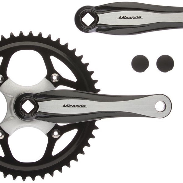 Crankset Miranda Beta 1+ Aluminum 48T - 3/32 Chain - Black