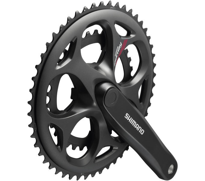 Crankstel 7 8 speed Shimano Tourney FC-A070 Compact 170 50-34T met vierkante as - zwart