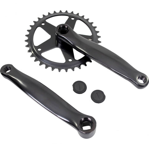 Crankset 36t cotterless black 170mm ao cargo 26 inch