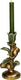 Hd collection candle stick lime polyresin green 11x10.5x23.5cm