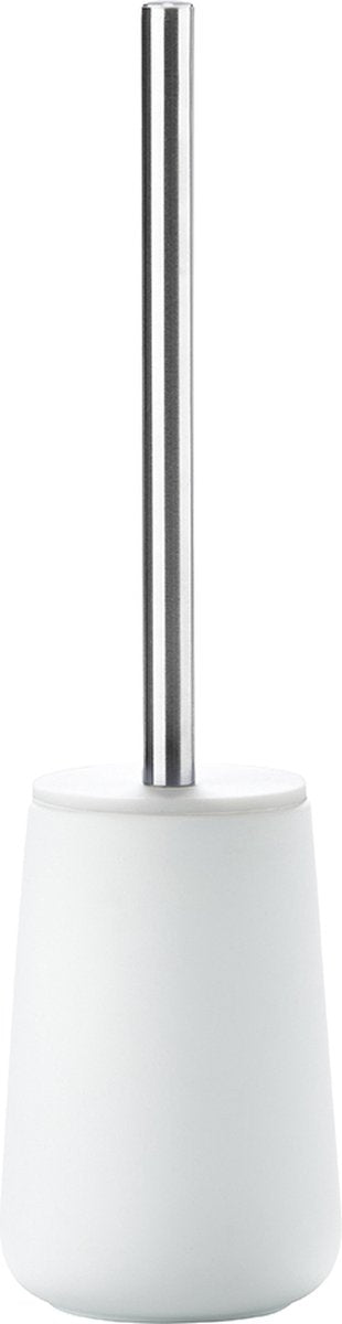Zone denmark nova toiletborstel met houder - wc borstel vrijstaand - toilet badkamer accessoires - porselein - 37 x 10,3 cm - wit