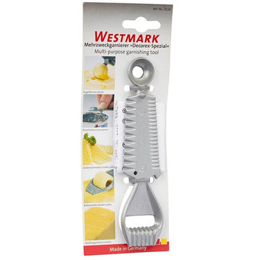 Westmark multifunctionele garneer- decoratietool, voor het versieren van gerechten, aluminium, decorex spezial, zilver, 31102270