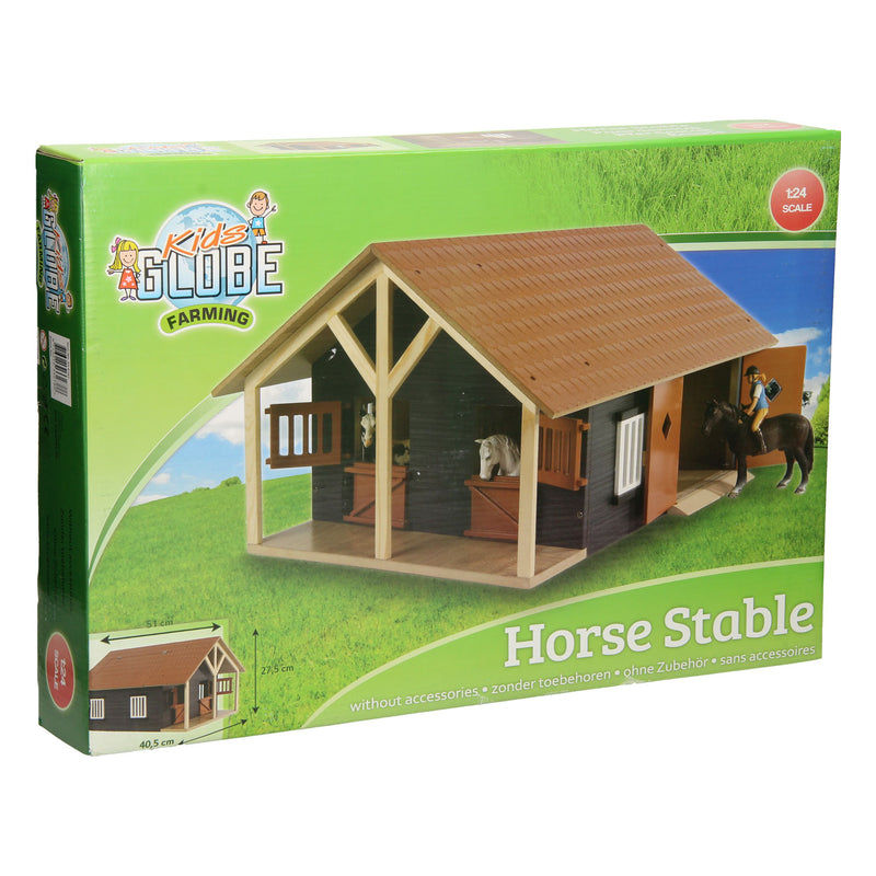 Load image into Gallery viewer, Kids globe paardenstal met 2 boxen en berging, 1:24
