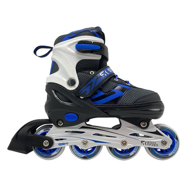 Street rider skeelers blauw zwart, maat 37-40