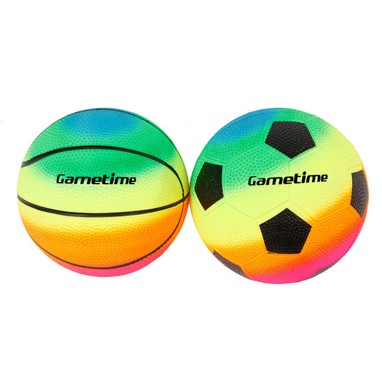 Gametime mini sportballen set voetbal basketbal, 2st.