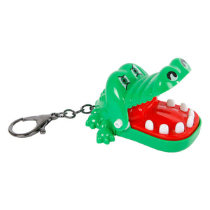 Jungle expedition bijtende krokodil sleutelhanger