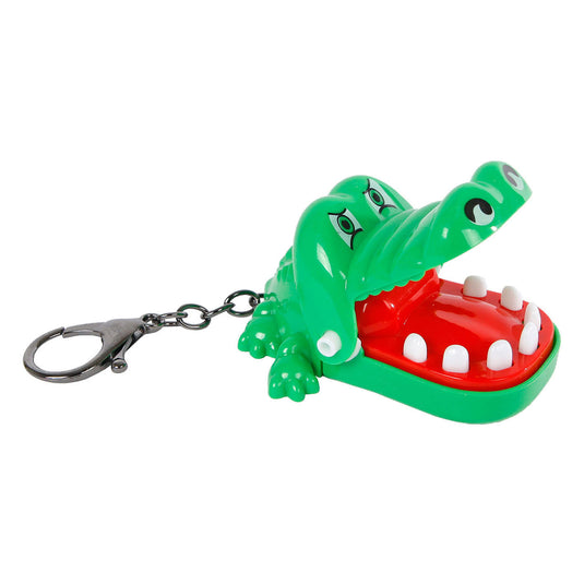 Jungle expedition bijtende krokodil sleutelhanger