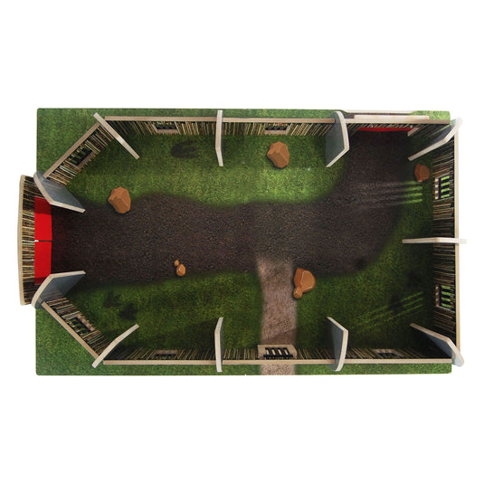 Dinoworld houten dinosaurus park met uitkijktoren speelset