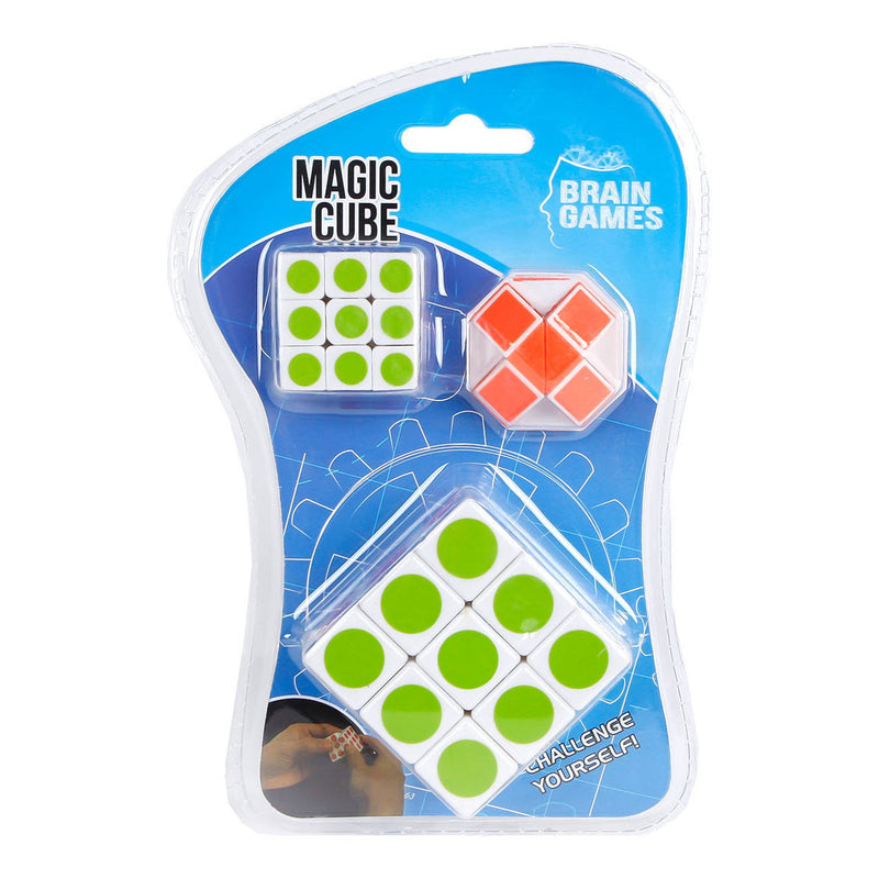 Load image into Gallery viewer, Van manen puzzelkubus set van 3 - breinbreker speelgoed voor kinderen.
