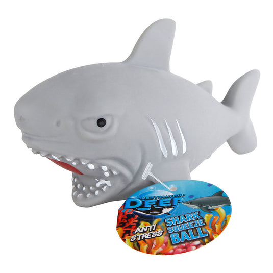 Destination deep knijpbal haai met waterparels, 8cm