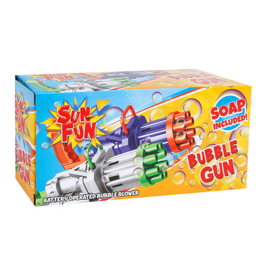 Van manen bellenblaaspistool speelgoed sun fun 19cm met bellenblaas - kleurrijk plezier.