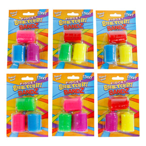 Fidget kleverige stretch-it bandz, 3st.